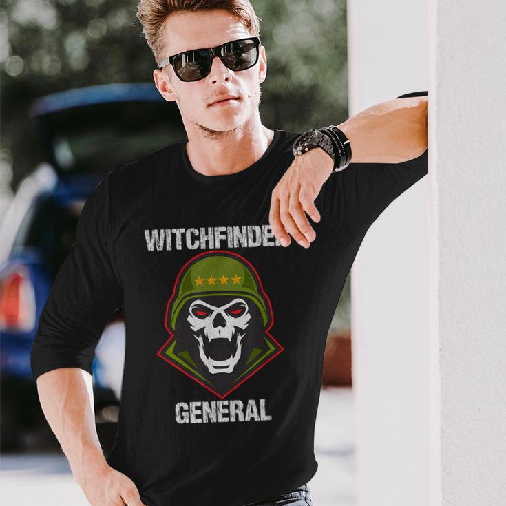 Witchfinder General Creepy Halloween Horror Witch Hunt Halloween Long Sleeve T-Shirt Gifts for Him