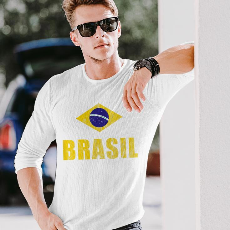 Brasil Brazilian Apparel Clothing Outfits Ffor Men Long Sleeve T-Shirt Gifts for Him