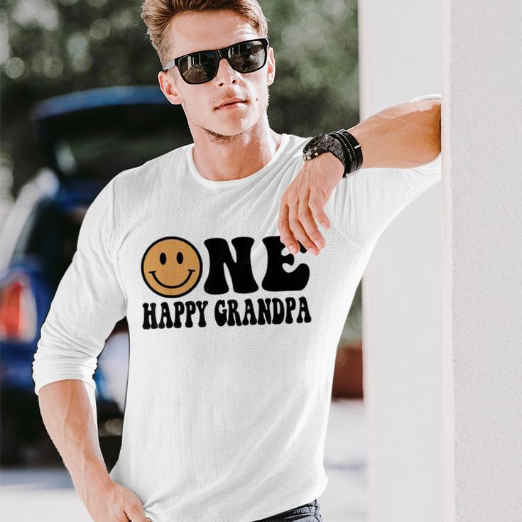 One Happy Dude 1St Birthday One Cool Grandpa Family Matching Long Sleeve T-Shirt Gifts for Him