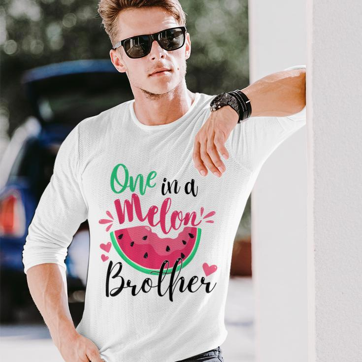 One In A Melon Brother Summer Birthday Party Matching Long Sleeve T-Shirt T-Shirt Gifts for Him