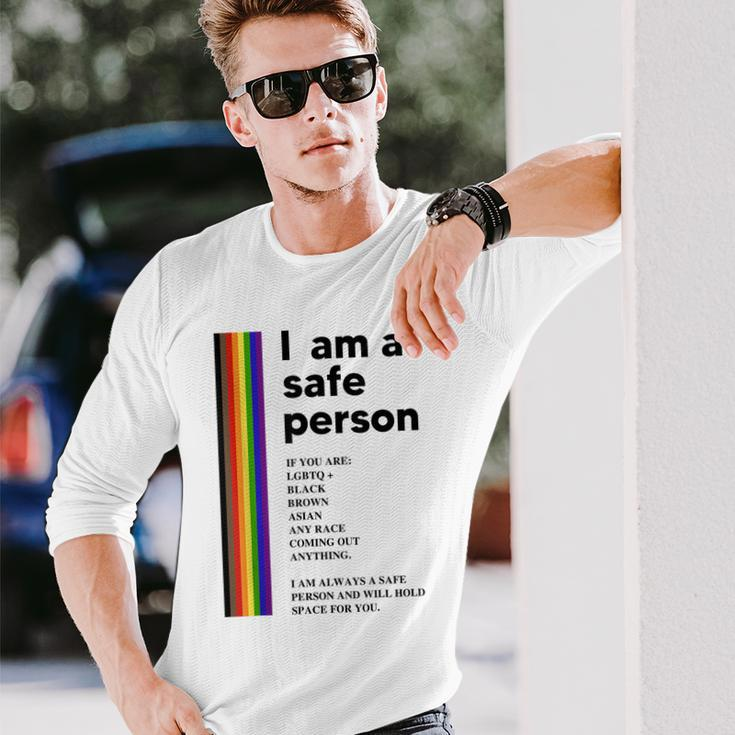 I Am A Safe Person Ally Lgbt Proud Gay Lesbian Lgbt Month Long Sleeve T-Shirt T-Shirt Gifts for Him