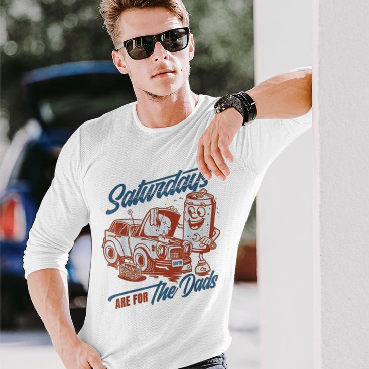 Saturdays Are For The Dads Car Guy Long Sleeve T-Shirt Gifts for Him