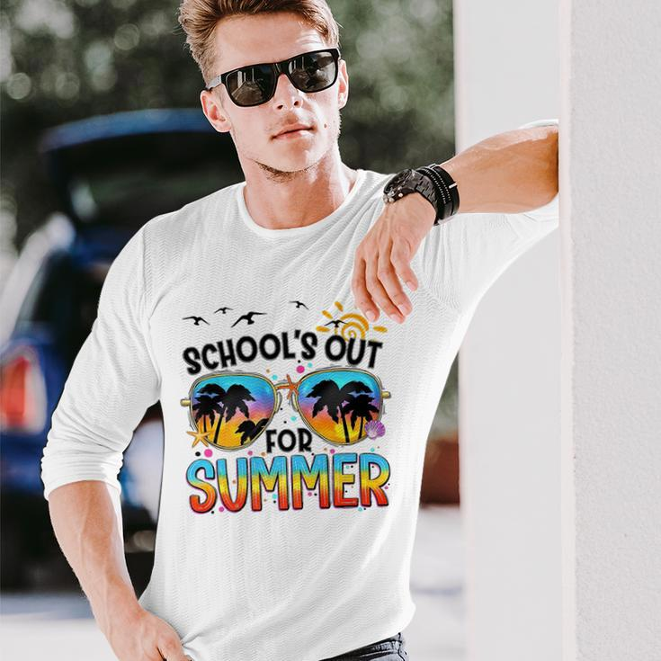 Schools Out For Summer Last Day Of School BeachSummer Long Sleeve T-Shirt Gifts for Him