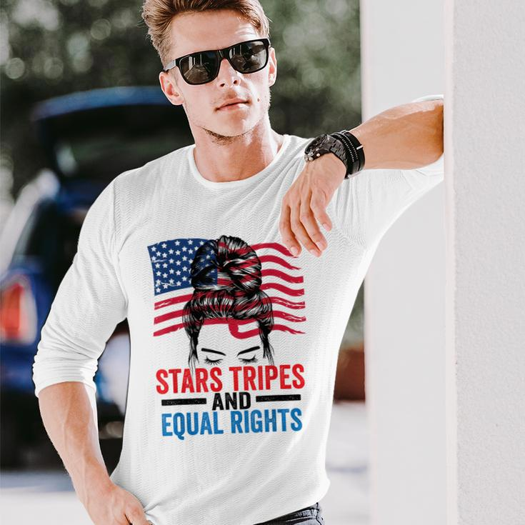 Stars Stripes And Equal Rights Messy Bun Equal Rights Long Sleeve T-Shirt T-Shirt Gifts for Him