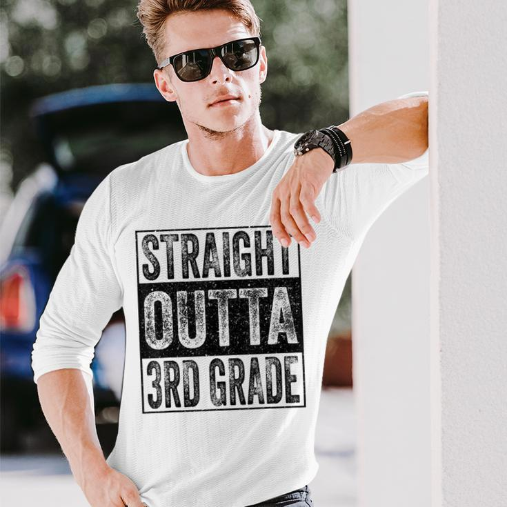 Straight Outta 3Rd Grade Class 2022 Graduate Third Grade Long Sleeve T-Shirt T-Shirt Gifts for Him