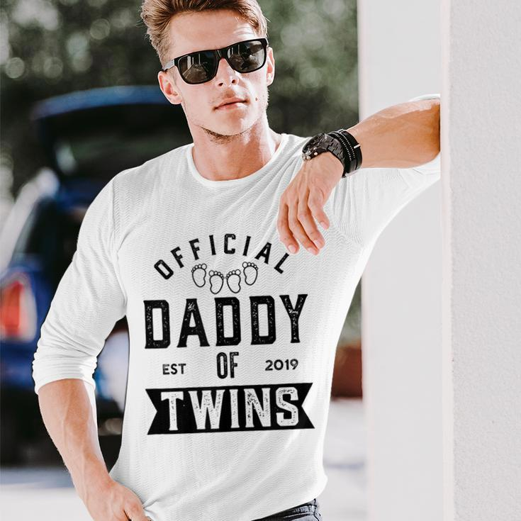 Twin Dad 2019 New Daddy Of Twins Fathers Day Long Sleeve T-Shirt T-Shirt Gifts for Him