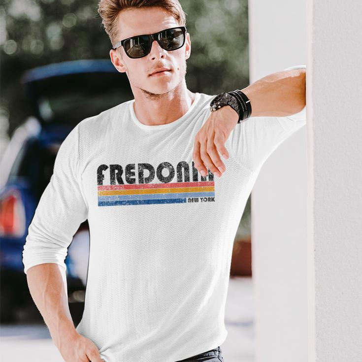 Vintage 1980S Style Fredonia New York Long Sleeve T-Shirt Gifts for Him