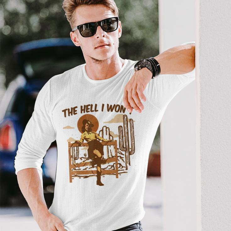 Vintage Western The Hell I Wont Sassy Cowgirl Sassy Long Sleeve T-Shirt T-Shirt Gifts for Him