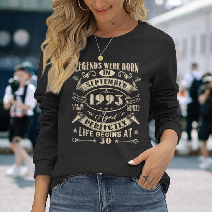 30Th Birthday 30 Years Old Legends Born September 1993 Long Sleeve Gifts for Her