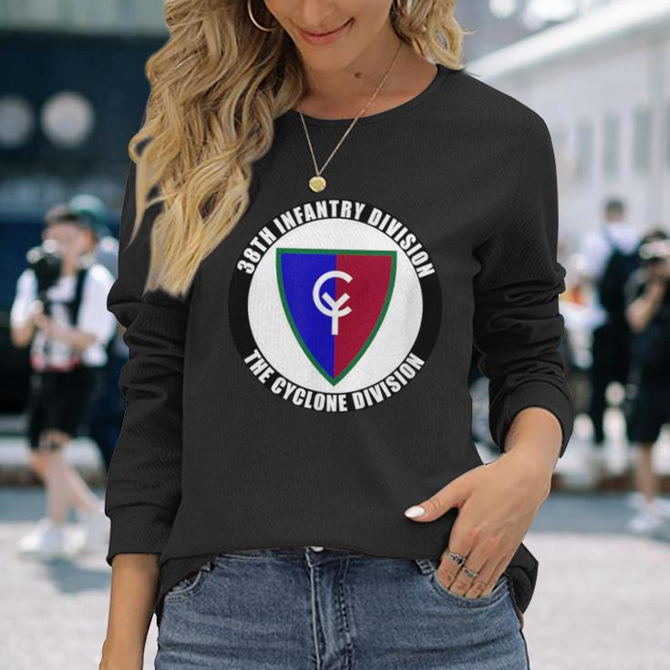 38Th Infantry Division National Guard Cyclone Veteran Long Sleeve T-Shirt Gifts for Her