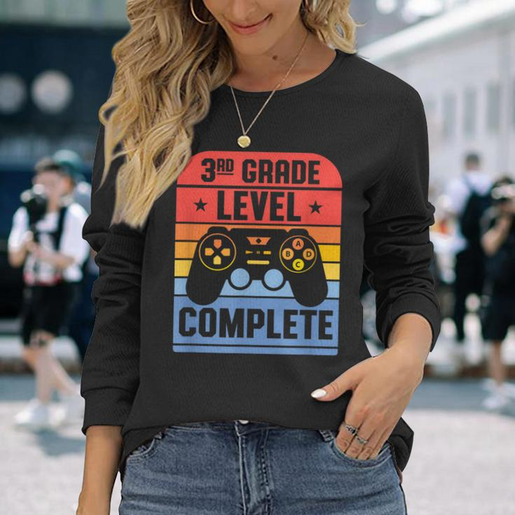 3Rd Grade Level Complete Graduation Student Video Gamer Long Sleeve T-Shirt T-Shirt Gifts for Her