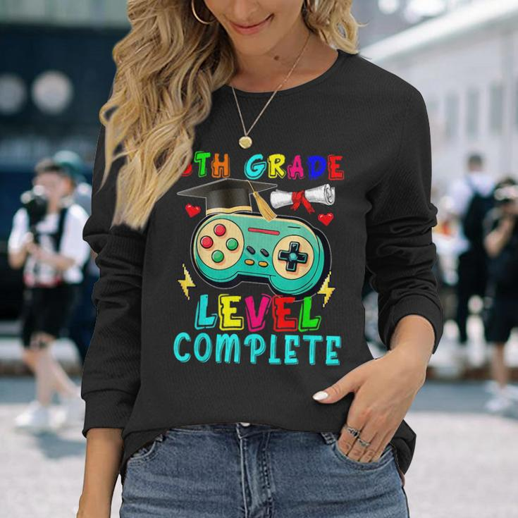 5Th Grade Level Complete Cute Game Controller Gamer Graduate Long Sleeve T-Shirt T-Shirt Gifts for Her