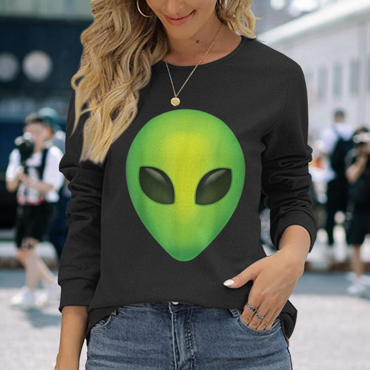 Alien HeadColorful Alien Rave Believe Long Sleeve T-Shirt Gifts for Her