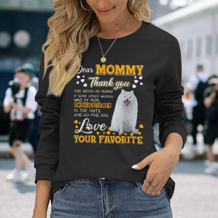 American Eskimo Dog Dear Mommy Thank You For Being My Mommy Long Sleeve T-Shirt Gifts for Her