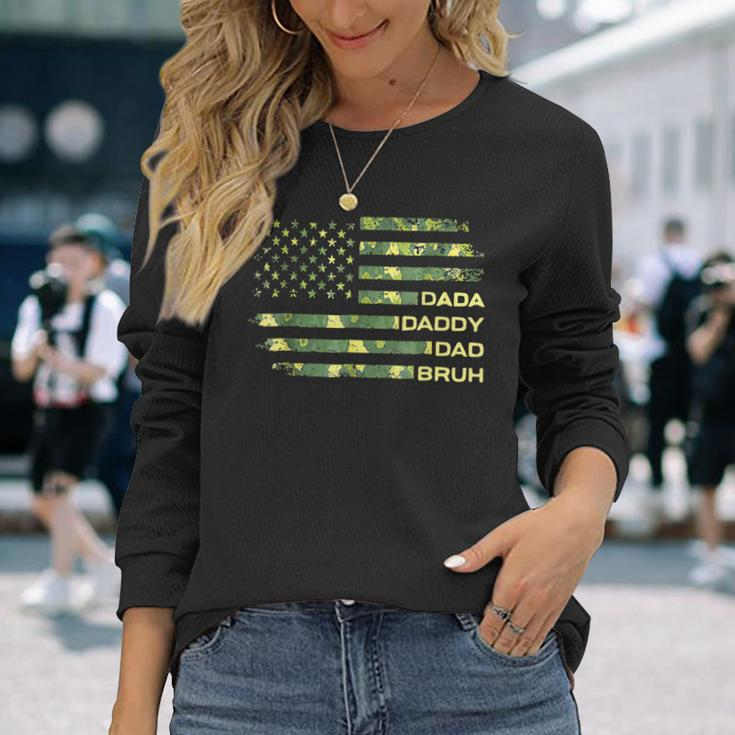 American Flag Usa Dada Daddy Bruh Fathers Day Long Sleeve T-Shirt T-Shirt Gifts for Her