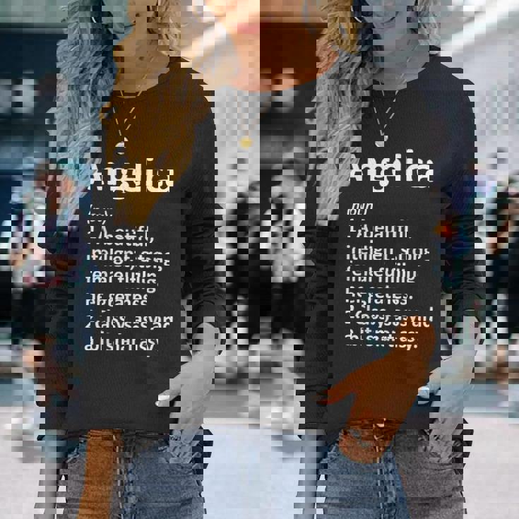 Angelica Definition Personalized Name Christmas Long Sleeve T-Shirt Gifts for Her