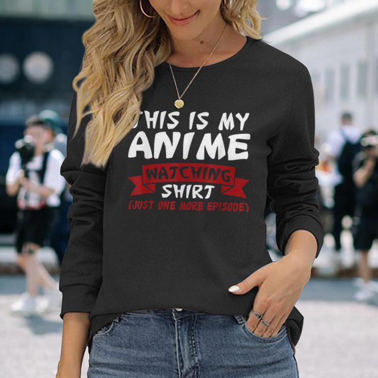 This Is My Anime Watching Anime Merchandise Waifu Long Sleeve T-Shirt Gifts for Her