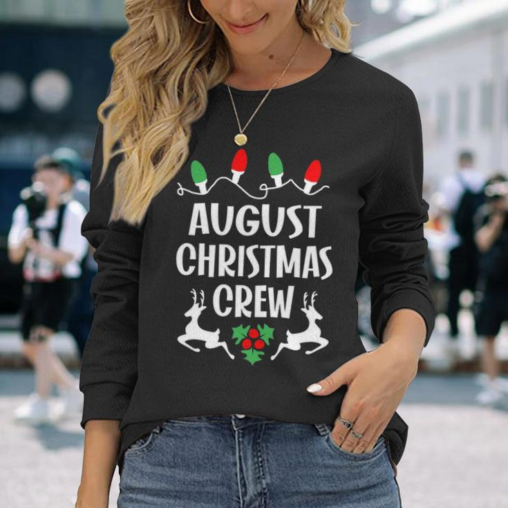 August Name Christmas Crew August Long Sleeve T-Shirt Gifts for Her