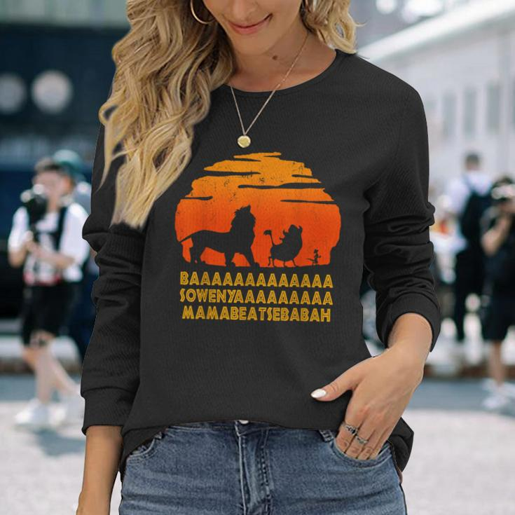 Baaa Sowenyaaa Lion African King Long Sleeve T-Shirt Gifts for Her