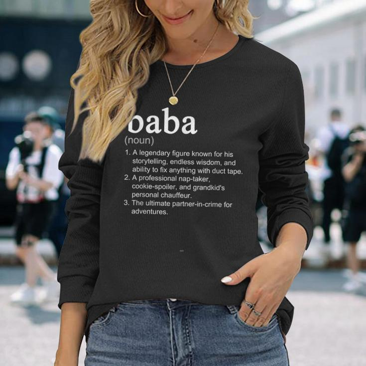 Baba Definition Cool Long Sleeve T-Shirt Gifts for Her