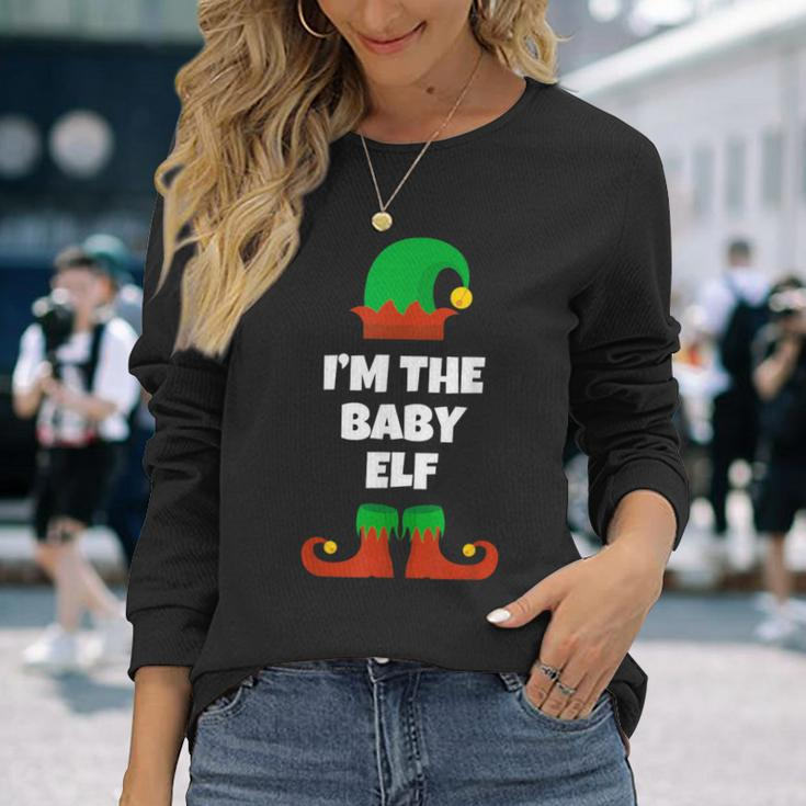 Baby Elf Christmas Matching Family Pajama Pj Xmas Long Sleeve T-Shirt Gifts for Her