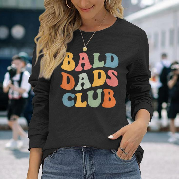 Bald Dads Club Dad Fathers Day Bald Head Joke Long Sleeve T-Shirt T-Shirt Gifts for Her