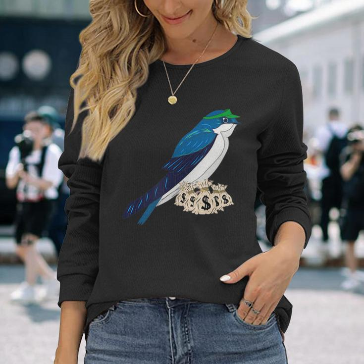 Bank Swallow Birder Pun Watcher Birding Long Sleeve T-Shirt T-Shirt Gifts for Her