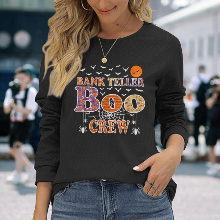 Bank Teller Boo Crew Halloween Costume Long Sleeve T-Shirt Gifts for Her