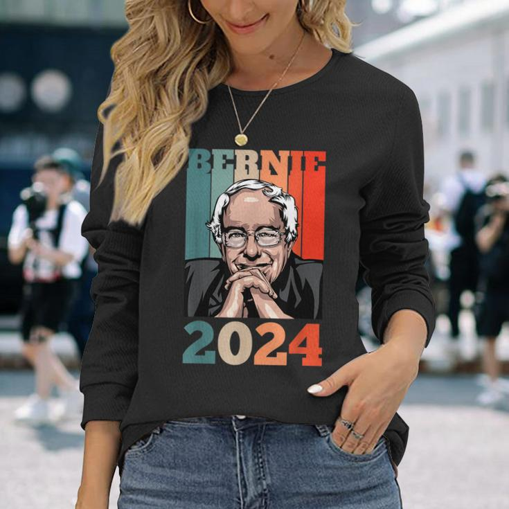 Bernie Sanders For President 2024 Feel The Bern Progressive Long Sleeve T-Shirt T-Shirt Gifts for Her