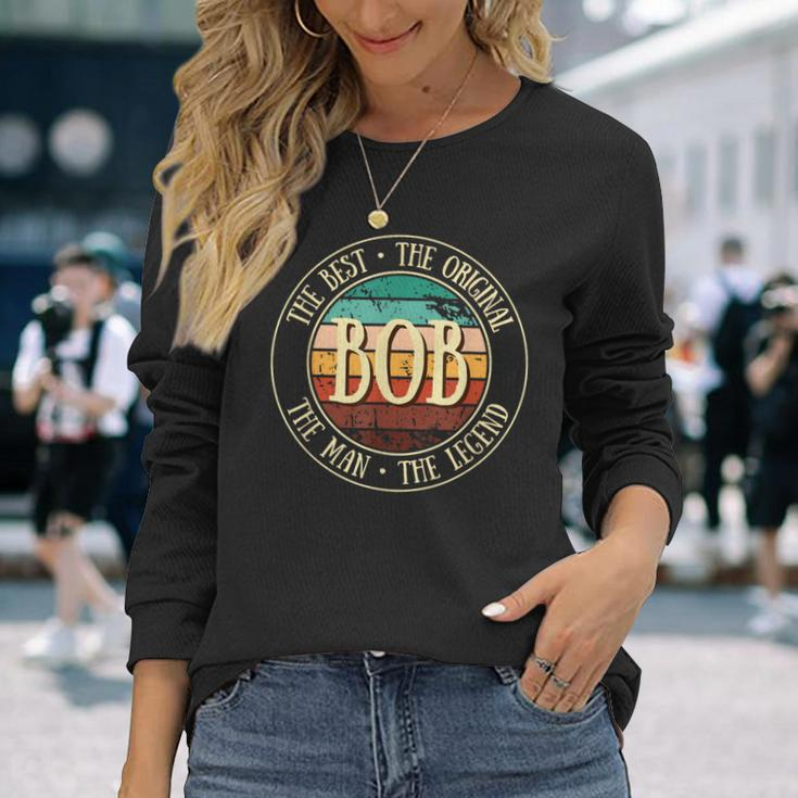 Bob Legend Vintage For Idea Name Long Sleeve T-Shirt Gifts for Her