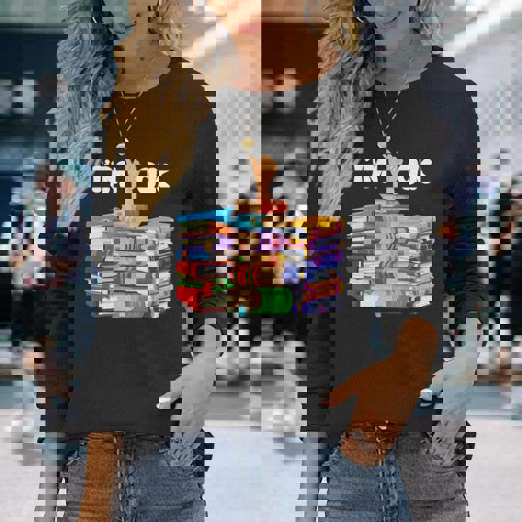 Bokish Books Lover Bookworm Library Reading Lovers Im Ok Reading Long Sleeve T-Shirt Gifts for Her Bokish Books Lover Bookworm Library Reading Lovers Im Ok Reading Long Sleeve T-Shirt Gifts for Her