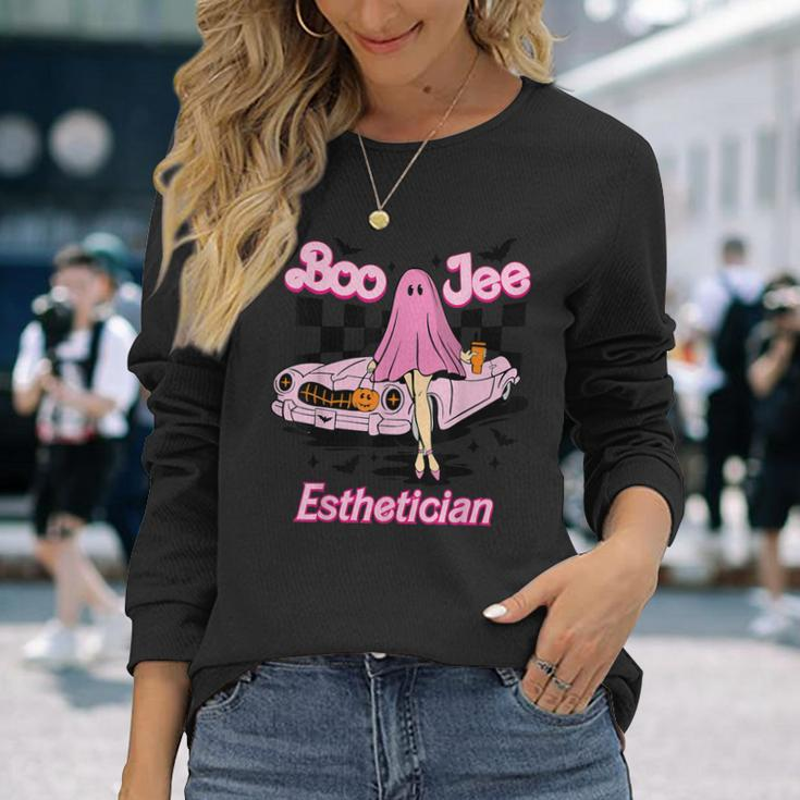 Boo-Jee Esthetician Spooky Season Halloween Ghost Long Sleeve T-Shirt Gifts for Her
