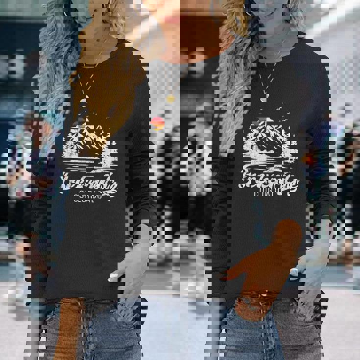Breckenridge Colorado Vintage Mountain Landscape Long Sleeve T-Shirt Gifts for Her
