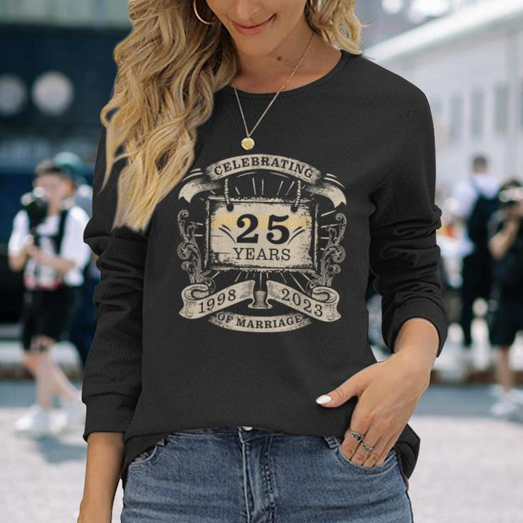 Celebrating 25 Year Of Marriage Anniversary Matching HisHer Long Sleeve T-Shirt Gifts for Her