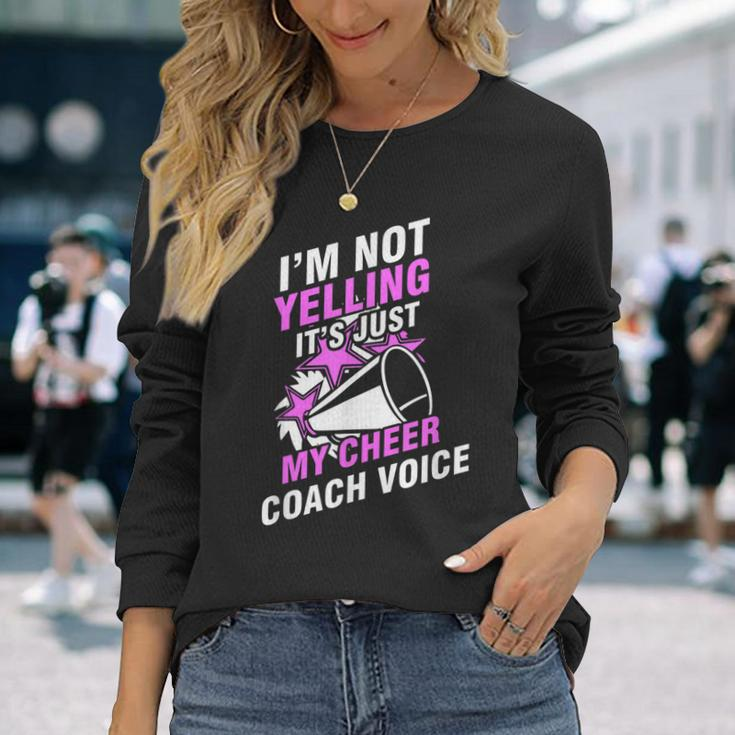 Cheerleading Cheer Coach Voice Cheering Squad Long Sleeve T-Shirt T-Shirt Gifts for Her