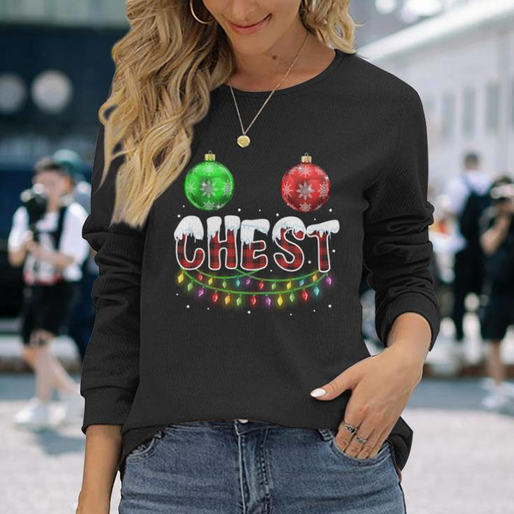 Chest Nuts Christmas Matching Couple Chestnuts Long Sleeve T-Shirt Gifts for Her