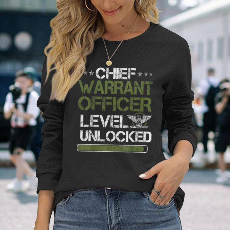 Chief Warrant Officer Leverl Unlocked Us Army Cwo Long Sleeve T-Shirt Gifts for Her
