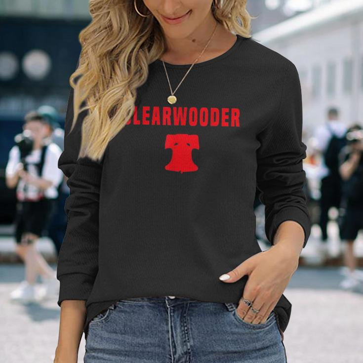 Clearwooder Philly Baseball Clearwater Cute Baseball Long Sleeve T-Shirt Gifts for Her