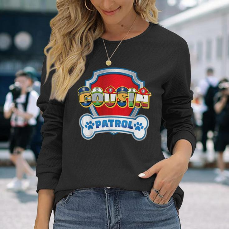 Cousin Of The Birthday Boy Dog Paw Family Decorations Party Long Sleeve T-Shirt Gifts for Her
