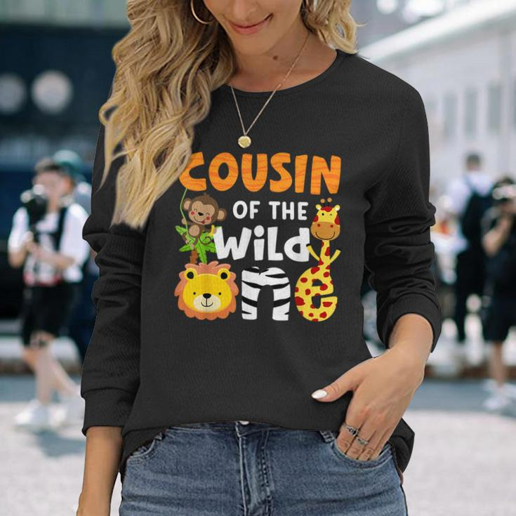 Cousin The Wild One Zoo Birthday Safari Jungle Animals Party Long Sleeve Gifts for Her
