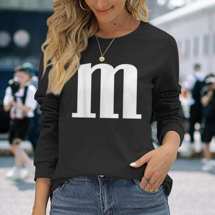 Cute Alphabet M Letter M Groups Halloween Long Sleeve T-Shirt Gifts for Her