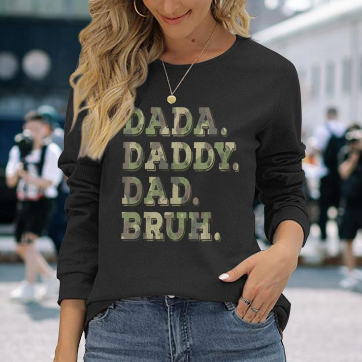 Dada Daddy Dad Bruh Idea Fathers Day Dad Long Sleeve T-Shirt Gifts for Her