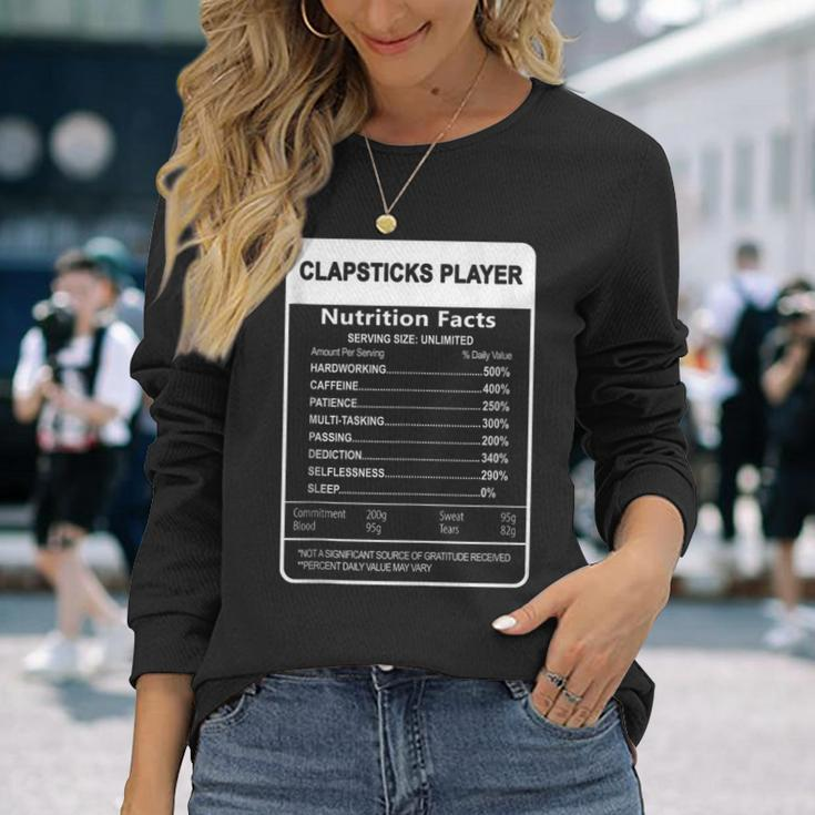 I Destroy Silence Clapsticks Player Long Sleeve T-Shirt Gifts for Her