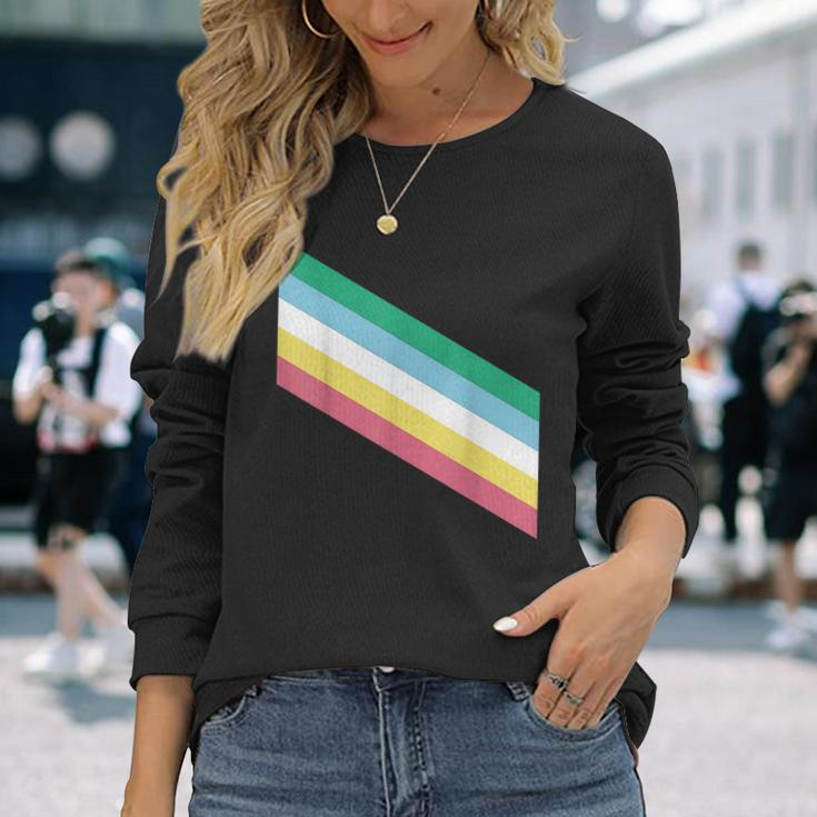 Disability Pride Flag Long Sleeve T-Shirt Gifts for Her