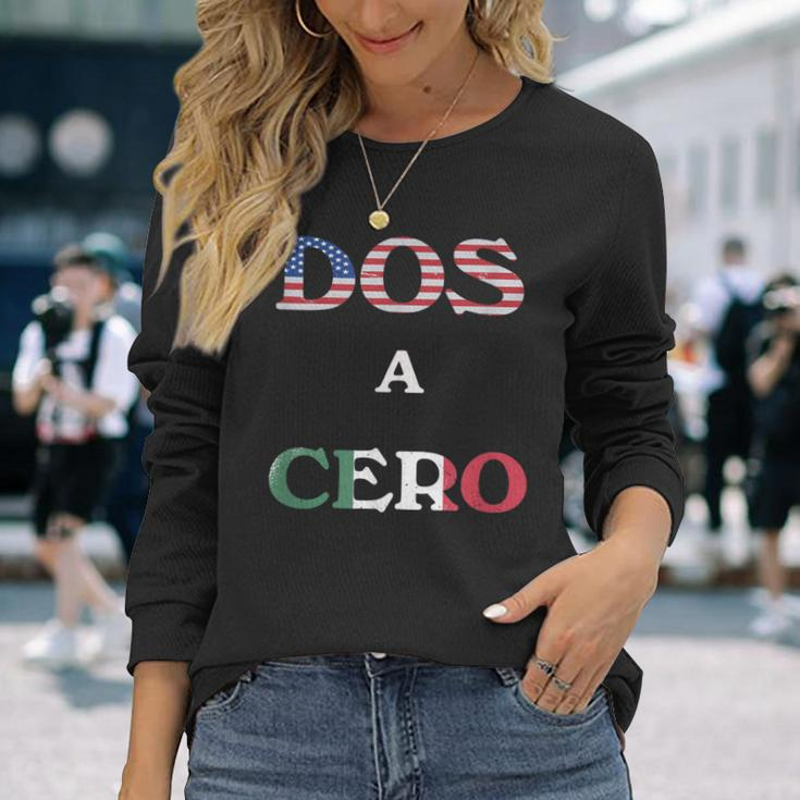 Dos A Cero Usa Vs Mexico Game By Flags Long Sleeve T-Shirt Gifts for Her