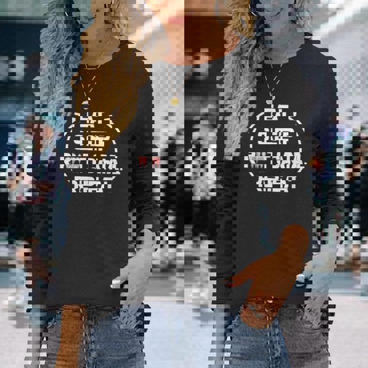 Eat Sleep Root Canal Repeat For Dental Specialists Long Sleeve T-Shirt T-Shirt Gifts for Her