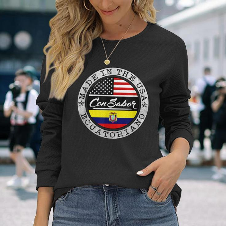 Ecuadorian American Camiseta Ecuatoriana Americana Long Sleeve T-Shirt Gifts for Her