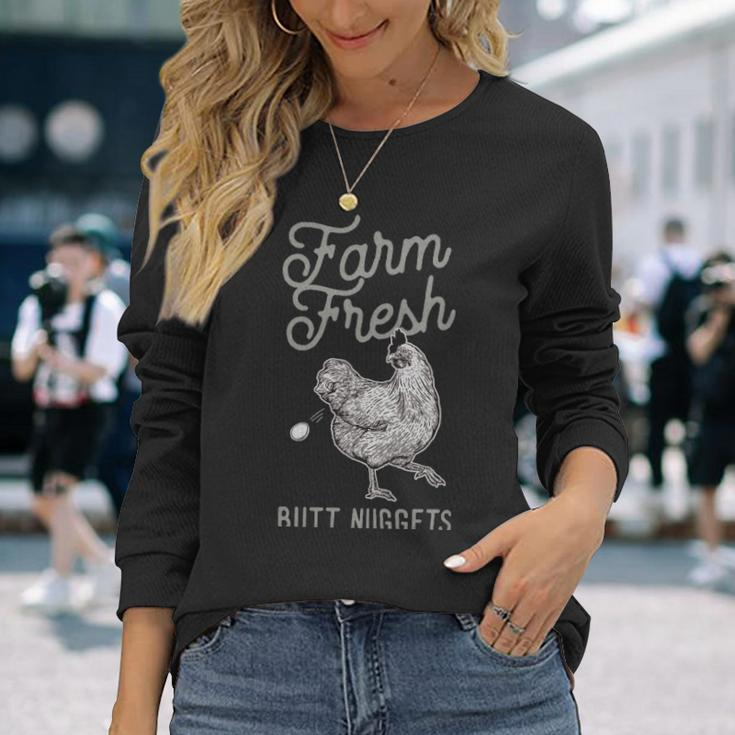 Farm Fresh Butt Nuggets Farm Fresh Butt Nuggets Long Sleeve T-Shirt Gifts for Her