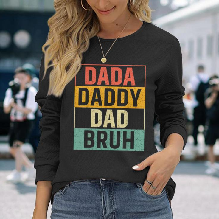 Father Dada Daddy Dad Bruh Fathers Day For Vintage Long Sleeve T-Shirt Gifts for Her