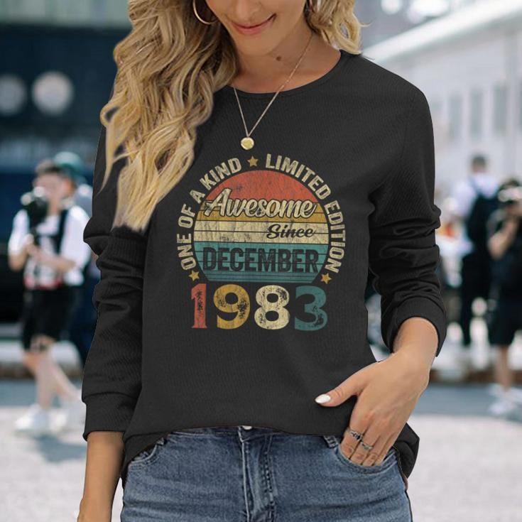 40 Years Old December 1983 Vintage 40Th Birthday Long Sleeve T-Shirt Gifts for Her